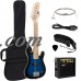 BCP Electric Guitar Kids 30" Blue Guitar W/ Amp, Case, Strap (Blue)   